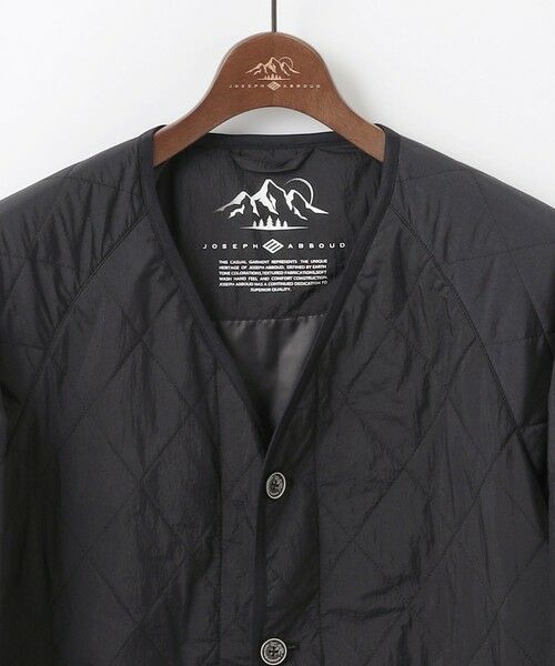 JOSEPH ABBOUD / ジョセフ アブード ノーカラージャケット | 【サステナブル/中綿/軽量/北陸ファブリック】ライトナイロンワッシャーブルゾン | 詳細11
