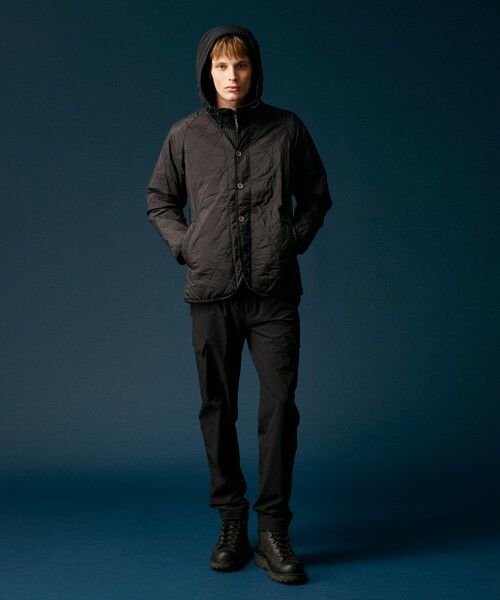 JOSEPH ABBOUD / ジョセフ アブード ノーカラージャケット | 【サステナブル/中綿/軽量/北陸ファブリック】ライトナイロンワッシャーブルゾン | 詳細4