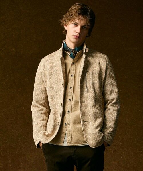 JOSEPH ABBOUD / ジョセフ アブード ブルゾン | 【キングサイズ・軽量/ストレッチ/イージーケア】ツィーディーフリース ジャケット | 詳細15