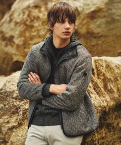 ジョセフアブード　メランジコンバーチブルジャケット　トラベル　グレー　LL JOSEPH ABBOUD｜【キングサイズ・撥水/ハイパワー2WAYストレッチ