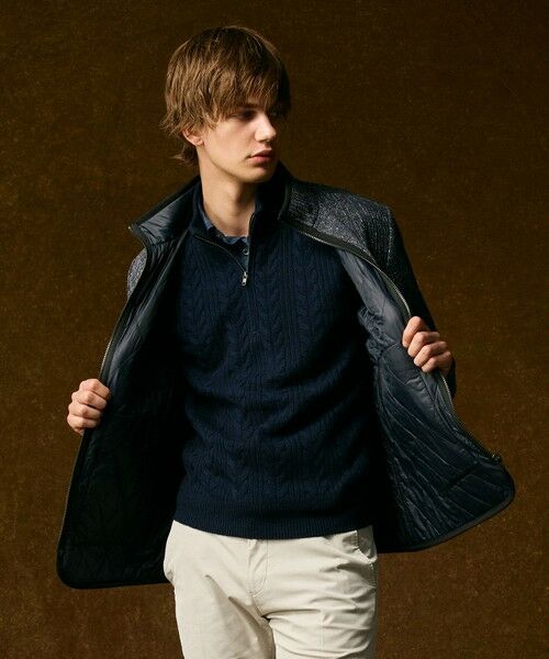 JOSEPH ABBOUD / ジョセフ アブード ブルゾン | 【キングサイズ・リバーシブル】ツィーディーフリースリバーシブル ブルゾン | 詳細1