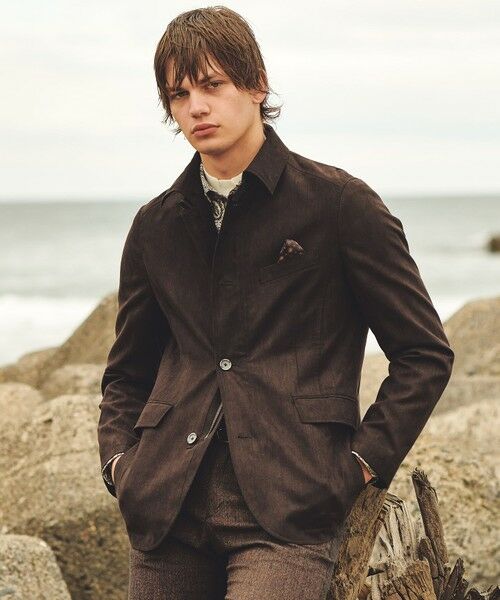 JOSEPH ABBOUD / ジョセフ アブード ブルゾン | 【軽量/スウェードタッチ】ライトスウェードジャケット | 詳細5