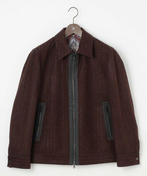 JOSEPH ABBOUD / ジョセフ アブード ブルゾン | 【イタリア素材/軽量/ストレッチ】ワイドチョークストライプ  ブルゾン | 詳細3