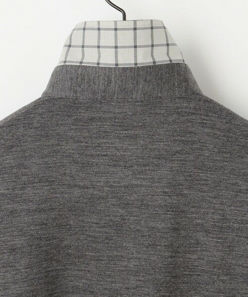 JOSEPH ABBOUD / ジョセフ アブード カットソー | 【キングサイズ・ふっくらあたたかウール100％】ウールダディポロシャツ | 詳細9