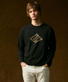 JOSEPH ABBOUD / ジョセフ アブード カットソー | 【柔らかな肌触り】ソフトスムースダイヤロゴプリント Tシャツ