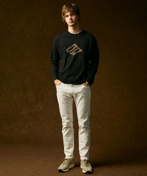 JOSEPH ABBOUD / ジョセフ アブード カットソー | 【柔らかな肌触り】ソフトスムースダイヤロゴプリント Tシャツ | 詳細3