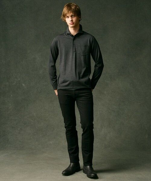 JOSEPH ABBOUD / ジョセフ アブード ポロシャツ | 【ふっくらあたたかウール100％】ウールダディポロシャツ | 詳細1