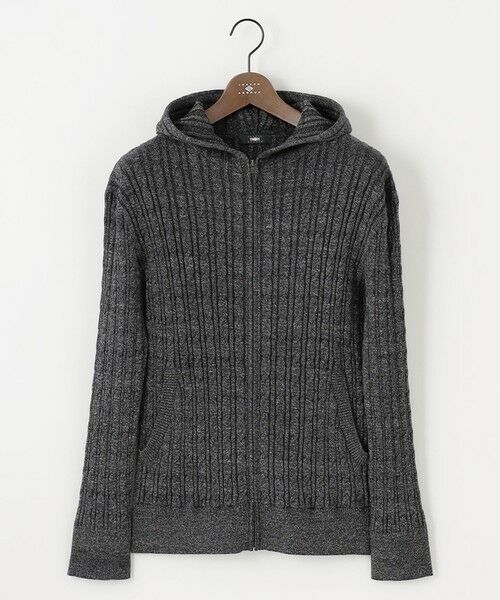 JOSEPH ABBOUD / ジョセフ アブード ニット・セーター | 【キングサイズ・オリジナルオーガニックコットン使用/サスティナブル】JOE COTTONケーブル ニットパーカー | 詳細14