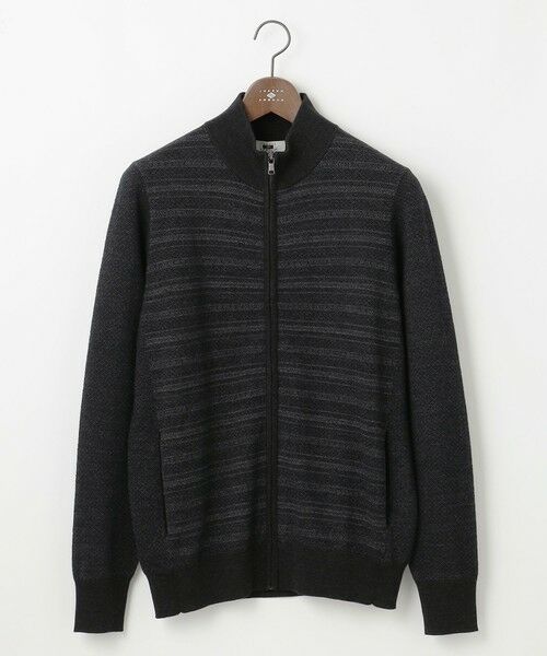 JOSEPH ABBOUD / ジョセフ アブード カーディガン・ボレロ | 【キングサイズ・洗える/軽い】シェニールヤーンジャカード ジップ ブルゾン | 詳細11