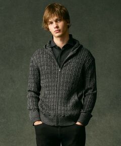 JOSEPH ABBOUD / ジョセフ アブード ニット・セーター | 【オリジナルオーガニックコットン使用/サスティナブル】JOE COTTONケーブル ニットパーカー