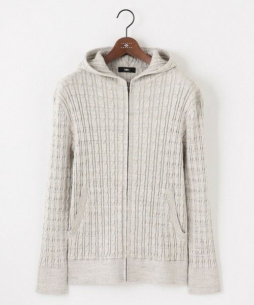 JOSEPH ABBOUD / ジョセフ アブード ニット・セーター | 【オリジナルオーガニックコットン使用/サスティナブル】JOE COTTONケーブル ニットパーカー | 詳細2