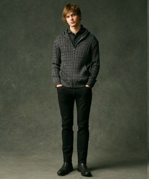 JOSEPH ABBOUD / ジョセフ アブード ニット・セーター | 【オリジナルオーガニックコットン使用/サスティナブル】JOE COTTONケーブル ニットパーカー | 詳細12