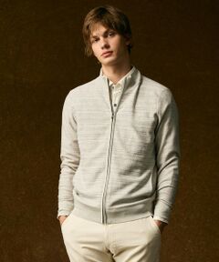 JOSEPH ABBOUD / ジョセフ アブード カーディガン・ボレロ | 【軽い】シェニールヤーンジャカード ジップ ブルゾン