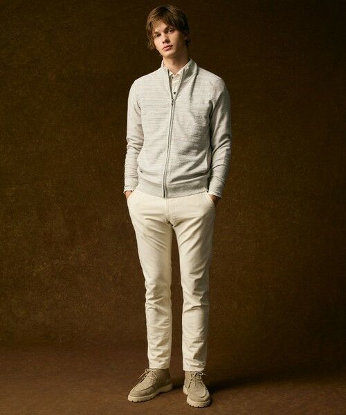 JOSEPH ABBOUD / ジョセフ アブード カーディガン・ボレロ | 【軽い】シェニールヤーンジャカード ジップ ブルゾン | 詳細1