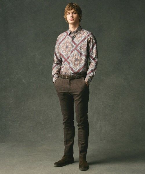 JOSEPH ABBOUD / ジョセフ アブード その他パンツ | 【キングサイズ・ウエストも伸びる!オーガニックコットン使用】ムリネへリンボンストレッチ パンツ | 詳細20