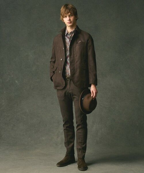 JOSEPH ABBOUD / ジョセフ アブード その他パンツ | 【キングサイズ・ウエストも伸びる!オーガニックコットン使用】ムリネへリンボンストレッチ パンツ | 詳細19