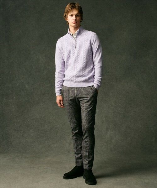 JOSEPH ABBOUD / ジョセフ アブード スラックス・ドレスパンツ | 【キングサイズ・ストレッチ/ウエストも伸びる】ウールライクフランネルジャージーパンツ | 詳細14