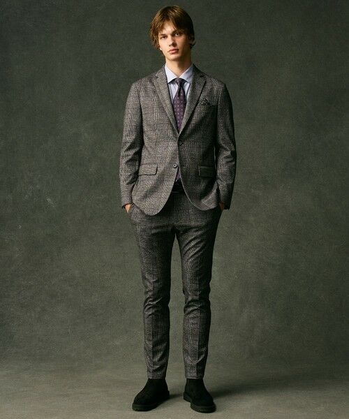 JOSEPH ABBOUD / ジョセフ アブード スラックス・ドレスパンツ | 【キングサイズ・ストレッチ/ウエストも伸びる】ウールライクフランネルジャージーパンツ | 詳細15