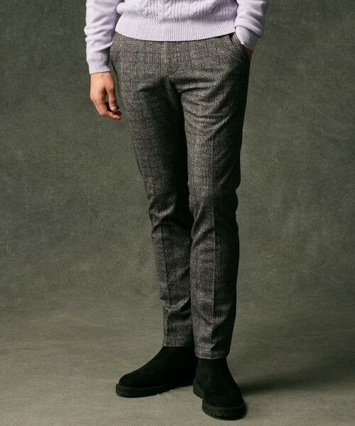 JOSEPH ABBOUD / ジョセフ アブード スラックス・ドレスパンツ | 【キングサイズ・ストレッチ/ウエストも伸びる】ウールライクフランネルジャージーパンツ | 詳細18