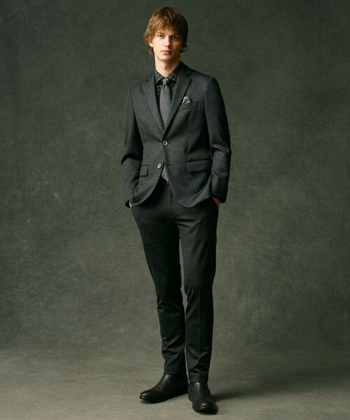 JOSEPH ABBOUD / ジョセフ アブード スラックス・ドレスパンツ | 【キングサイズ・尾州産素材/ウールジャージー】T/Wモクロディ パンツ | 詳細1