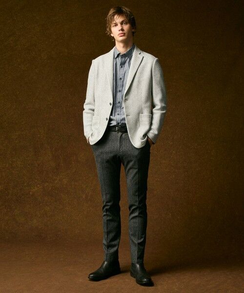 JOSEPH ABBOUD / ジョセフ アブード その他パンツ | 【ウエストも伸びる!オーガニックコットン使用】ムリネへリンボンストレッチ パンツ | 詳細4