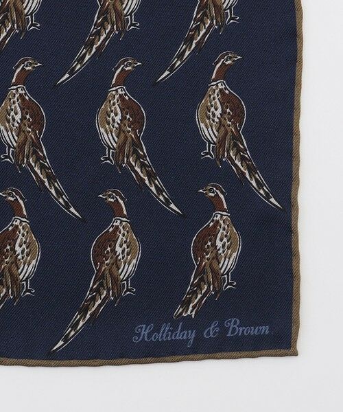 JOSEPH ABBOUD / ジョセフ アブード バンダナ・スカーフ | 【イタリア製・Holliday&Brown】バードグラフィックプリントポケットチーフ | 詳細2