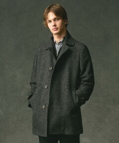 JOSEPH ABBOUD / ジョセフ アブード ステンカラーコート | 【キングサイズ・尾州産カシミヤブレンド素材/軽量】カシミヤブレンドアルパカヘリンボーン ステンカラーコート