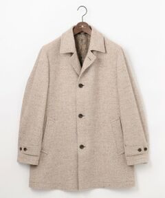 JOSEPH ABBOUD / ジョセフ アブード ステンカラーコート | 【キングサイズ・尾州産カシミヤブレンド素材/軽量】カシミヤブレンドアルパカヘリンボーン ステンカラーコート