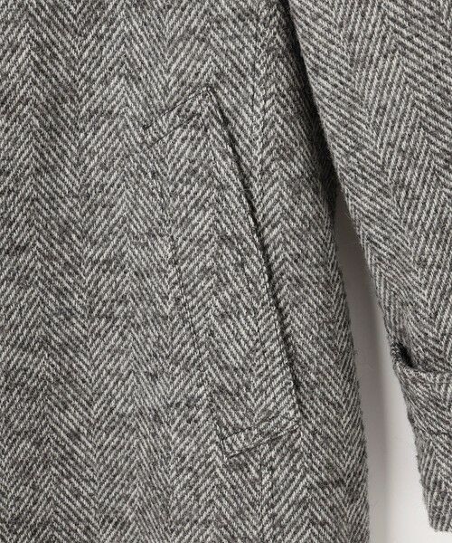 JOSEPH ABBOUD / ジョセフ アブード ステンカラーコート | 【キングサイズ・尾州産カシミヤブレンド素材/軽量】カシミヤブレンドアルパカヘリンボーン ステンカラーコート | 詳細10