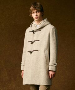 JOSEPH ABBOUD / ジョセフ アブード ダッフルコート | 【キングサイズ・尾州産カシミヤブレンド×アルパカ混素材】カシミヤブレンドアルパカヘリンボン ダッフルコート