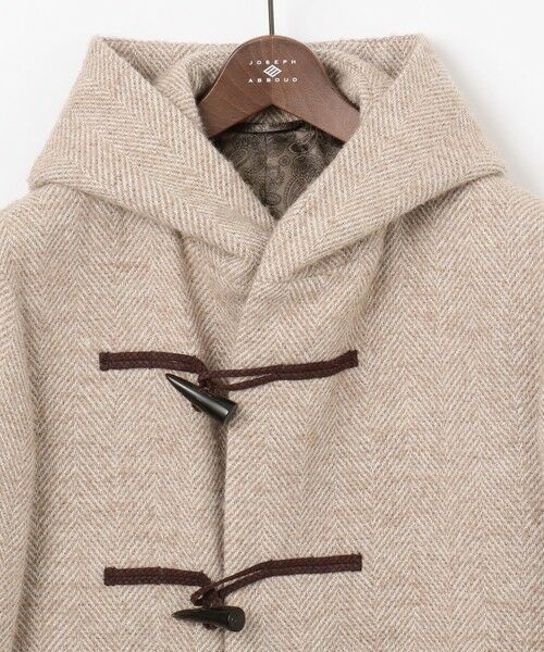 JOSEPH ABBOUD / ジョセフ アブード ダッフルコート | 【キングサイズ・尾州産カシミヤブレンド×アルパカ混素材】カシミヤブレンドアルパカヘリンボン ダッフルコート | 詳細7