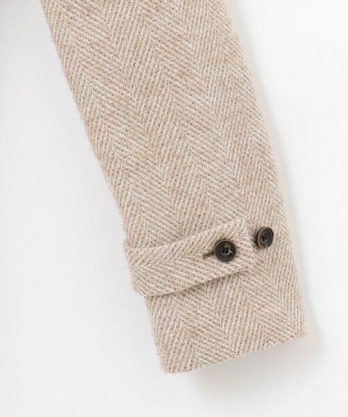 JOSEPH ABBOUD / ジョセフ アブード ダッフルコート | 【キングサイズ・尾州産カシミヤブレンド×アルパカ混素材】カシミヤブレンドアルパカヘリンボン ダッフルコート | 詳細8