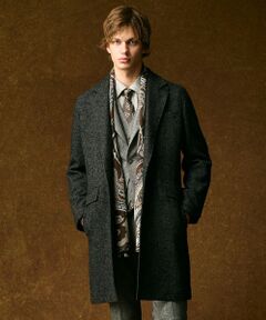 JOSEPH ABBOUD / ジョセフ アブード その他アウター | 【キングサイズ・尾州産カシミヤブレンド×アルパカ混素材】カシミヤブレンドアルパカヘリンボン チェスターコート