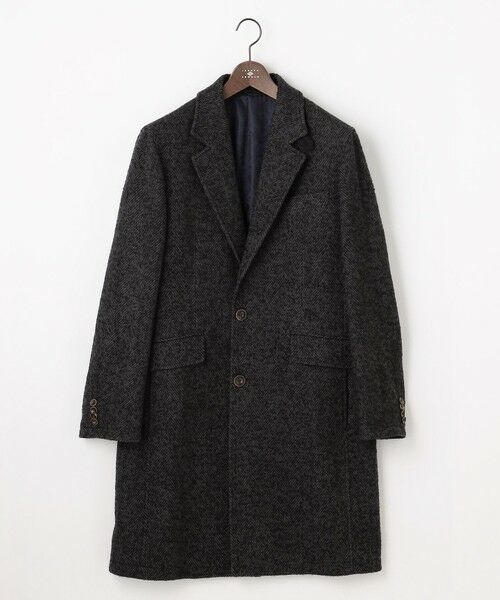 JOSEPH ABBOUD / ジョセフ アブード その他アウター | 【キングサイズ・尾州産カシミヤブレンド×アルパカ混素材】カシミヤブレンドアルパカヘリンボン チェスターコート | 詳細4