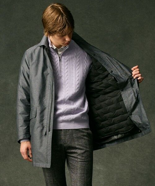 JOSEPH ABBOUD/ジョセフ アブード 【外せるダウンライナー/軽量/撥水】2WAYインターレース ダウンコート グレー系 LL JOSEPH ABBOUD/ジョセフ アブード 【外せるダウンライナー/軽量/撥水】2WAYインターレース ダウンコート グレー系 LL