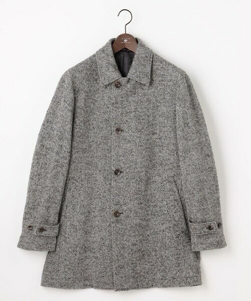 JOSEPH ABBOUD / ジョセフ アブード ステンカラーコート | 【尾州産カシミヤブレンド素材/軽量】カシミヤブレンドアルパカヘリンボーン ステンカラーコート | 詳細6