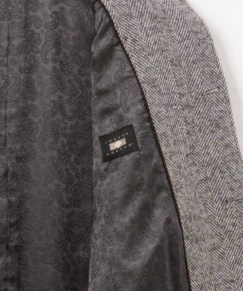 JOSEPH ABBOUD / ジョセフ アブード ステンカラーコート | 【尾州産カシミヤブレンド素材/軽量】カシミヤブレンドアルパカヘリンボーン ステンカラーコート | 詳細2