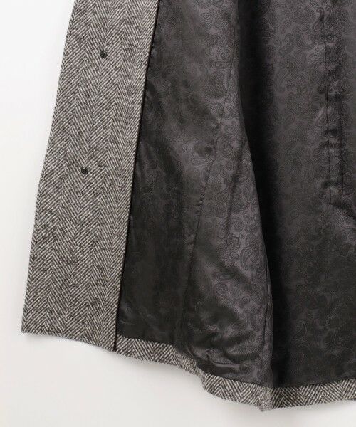 JOSEPH ABBOUD / ジョセフ アブード ステンカラーコート | 【尾州産カシミヤブレンド素材/軽量】カシミヤブレンドアルパカヘリンボーン ステンカラーコート | 詳細5