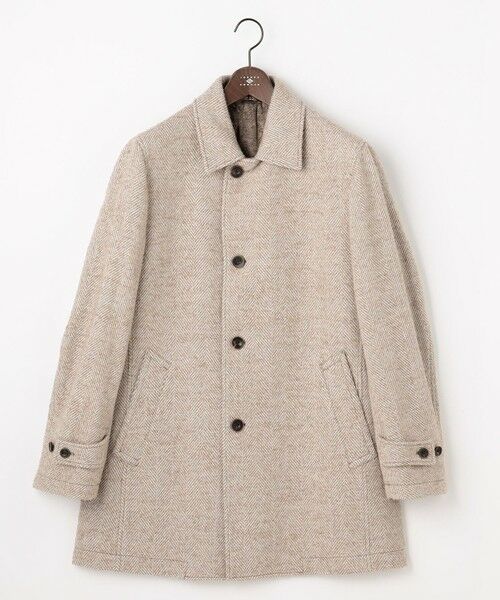 JOSEPH ABBOUD / ジョセフ アブード ステンカラーコート | 【尾州産カシミヤブレンド素材/軽量】カシミヤブレンドアルパカヘリンボーン ステンカラーコート | 詳細20