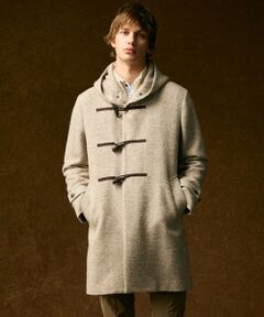 JOSEPH ABBOUD / ジョセフ アブード ダッフルコート | 【尾州産カシミヤブレンド×アルパカ混素材】カシミヤブレンドアルパカヘリンボン ダッフルコート