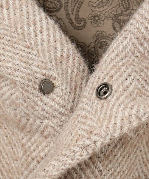 JOSEPH ABBOUD / ジョセフ アブード ダッフルコート | 【尾州産カシミヤブレンド×アルパカ混素材】カシミヤブレンドアルパカヘリンボン ダッフルコート | 詳細10