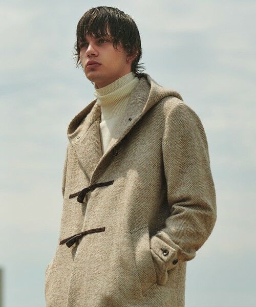 JOSEPH ABBOUD / ジョセフ アブード ダッフルコート | 【尾州産カシミヤブレンド×アルパカ混素材】カシミヤブレンドアルパカヘリンボン ダッフルコート | 詳細3
