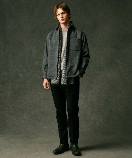 JOSEPH ABBOUD / ジョセフ アブード その他アウター | 【キングサイズ・軽量/ストレッチ/尾州が誇る上質素材 】ウールミルドジャージーシャツ | 詳細2