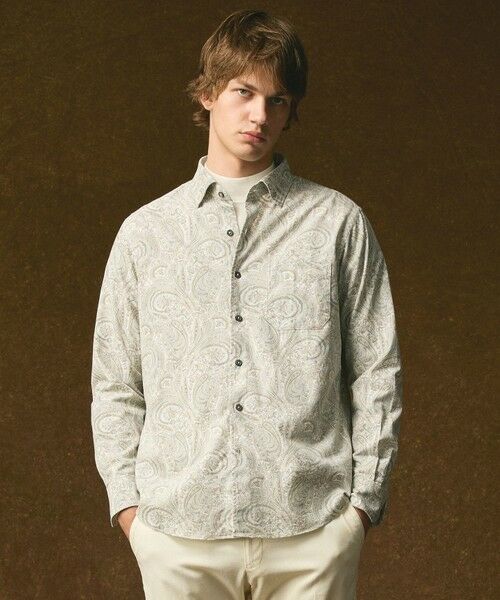 JOSEPH ABBOUD / ジョセフ アブード シャツ・ブラウス | 【キングサイズ・LIBERTY・綿100％】リバティペイズリープリントコーデュロイ シャツ | 詳細5