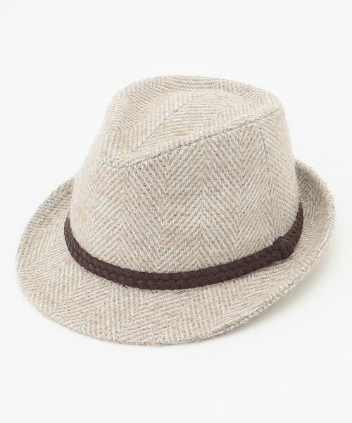 JOSEPH ABBOUD / ジョセフ アブード ハット | 尾州産カシミヤブレンド×アルパカ混素材カシミヤブレンドアルパカヘリンボーン ハット | 詳細2