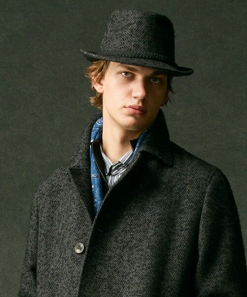 JOSEPH ABBOUD / ジョセフ アブード ハット | 尾州産カシミヤブレンド×アルパカ混素材カシミヤブレンドアルパカヘリンボーン ハット | 詳細8