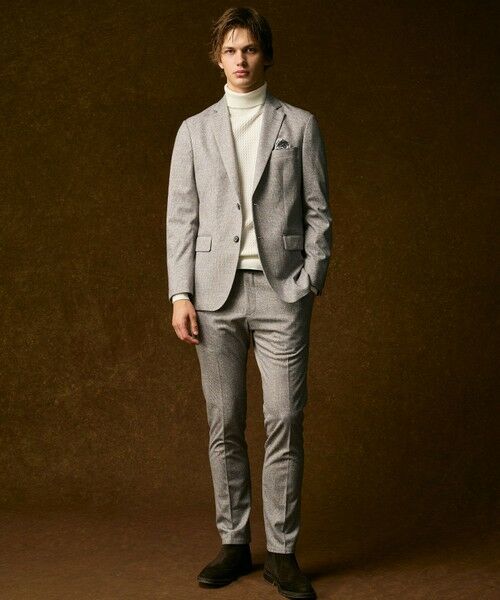 JOSEPH ABBOUD / ジョセフ アブード テーラードジャケット | 【キングサイズ・ストレッチ/伸縮回復性】フランネルジャージージャケット | 詳細1