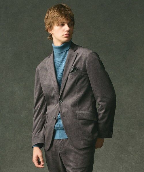 JOSEPH ABBOUD / ジョセフ アブード テーラードジャケット | 【キングサイズ・軽量/ストレッチ/スウェードタッチ】トリコットコーデュロイ ジャケット | 詳細1