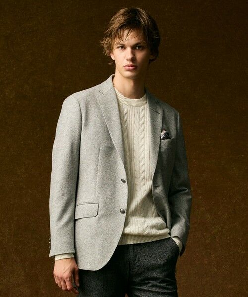 JOSEPH ABBOUD / ジョセフ アブード テーラードジャケット | 【キングサイズ・ソフト/JAPANファブリック/LIBERTY柄裏地】ムリネフランネル ジャケット | 詳細4