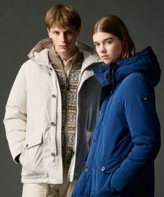 JOSEPH ABBOUD / ジョセフ アブード ダウンジャケット・ベスト | 【サスティナブル/ECO撥水/ECOファー/９ポケット】ナイロンピーチダウンコート